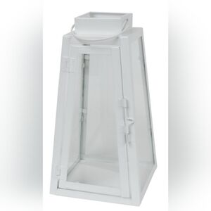 Fusion Products Triangle Lantern - Metal - 9-in - Bright White